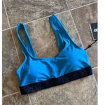 DKNY  Scoop Neck Logo Bikini Swim Top Size Medium Photo 3