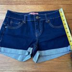 Wax Jean  Dark Blue Jean Shorts with Cuffed Hems Photo 6