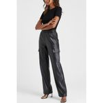 NICHOLAS Edwina Faux Leather Cargo Pants, Black, 0 (US) Black Photo 2