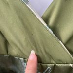 Vtg Y2K R&K Originals Babydoll Midi Dress 10 Cottage Floral Satin Ruched Flowy Green Photo 7