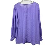 Torrid Purple Chiffon Clip Dot Puff Sleeve Top Size 2X Photo 7