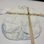 Athleta Shirt Womens Medium White Blue Tie Dye Playa Linen Button Down Top Photo 7