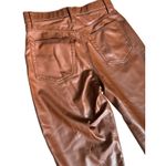 Abercrombie & Fitch 90’s Straight High Rise Vegan Leather Pants Brown Size 28 S Photo 11