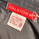 Vintage Halston Black Satin Pencil Skirt Size 8 Photo 4