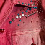 Diane Gilman DH2 by  Embellished Pink Denim Jacket womens size 1X‎ studded Photo 3