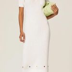 STAUD Cecily open-back cable-knit cotton-blend maxi dress size S small Photo 11