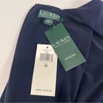 Ralph Lauren NWT  Navy Blue Buckle Belt Sleeveless Jersey‎ Chiffon Dress Size 12 Photo 8