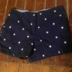 Cambridge Dry Goods Womens Star Shorts 6 Blue Star Embroidered Beach Vacation Photo 0