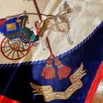 Vintage Regal Carriage&Horse EQUESTRIAN oversized square Silk Scarf 35/35 Photo 6