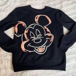 Disney Mickey Mouse Black Extra Small Sweatshirt Lightweight Neon Pink White XS Photo 0