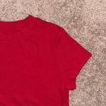 A New Day NWOT Red Short Sleeve Slim Fit Ribbed T-Shirt Photo 3