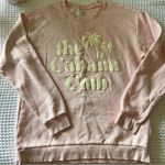 ELLandEMM The Cabana Club Sweatshirt PINK SIZE XL‎ preppy tennis Crewneck Photo 2