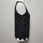 Joy Joy  Black Textured Sleeveless Lattice Blouse Size XS Photo 1
