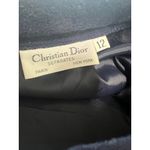 Dior Vintage 80s Christian  Navy Blue Wool Skirt Side Buttons Size 12 READ Photo 4