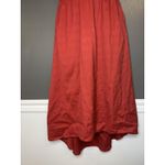 Old Navy Dress Womens XS Red Sleeveless V Neck Midi High Low Hem Cotton Summer Photo 2