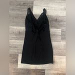 Free People  Kira Lace Bodycon Mini Dress in Black Photo 4