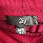 Missguided Streetwear Basketball Burgundy Red Athleisure Snap Front Pants Sz 4 Photo 2