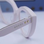 Gucci  Cream Cat-Eye Glasses Photo 9