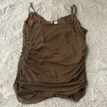Merona Metrona Brown Ruched Cami Tank Top Photo 3