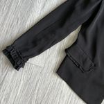 Adrienne Vittadini  Black Blazer With‎ Ruffle Sleeves Size S Photo 1
