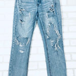 American Eagle  Tomgirl‎ Jeans Womens Size 6 Regular Ripped Distressed Light Wash Photo 0