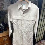 Boston Proper Vintage NWT 100% Natural Linen Shirt Dress: SIZE 8 Photo 1