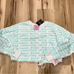 Juicy Couture NEW  Forever 21 White and Blue Cropped Sweatshirt Women’s Small Photo 1