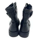 Genuine Leather Fur Boots Ankle Booties Zipper Booties Slip On Shoes Winter Shoes Tall Boots Combat Boots Black Size 6 Photo 6