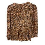 ZARA 3/4 Sleeve Leopard Faux Wrap Top Size Small S EUC Photo 6
