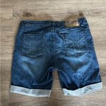 Vigoss  Studios Denim Thigh Biker Jean Cuffed Shorts Photo 1