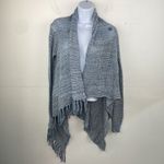 Love Stitch Blue Knit Women's Sweater open front cardigan long sleeve Medium Photo 4