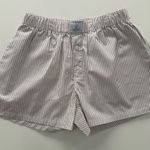 Parke Striped Boxer Shorts Dune Tan NWT Size M Photo 0