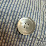 Talbots Blue White Stripe Textured Pencil Skirt Button Accents Plus Size 14 NWOT Photo 8