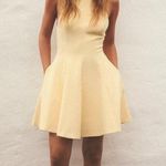 ZARA  mini halter dress butter yellow evening party wedding dress Photo 9