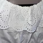 ZARA  White Off-Shoulder Eyelet Crop Top Photo 5