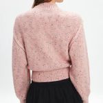 Kimchi Blue Elise Heart Ribbon Mockneck Pullover Sweater NWT Size S - Pink Photo 3