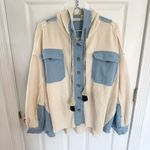 POL NWOT Patchwork Shacket LARGE Photo 1