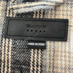 Revolve Blank NYC  Poncho Cape Jacket Checked Out Plaid OS 1/4 Zip Vegan Leather Photo 5