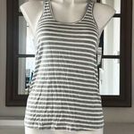 Honeydew Heather Grey Stripe Racerback Top, Size S New w/Tag Retail $48 Gray Photo 1