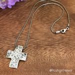 Silpada Hammered Sterling Silver Cross Necklace Photo 0