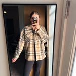 ZARA  Neautral Plaid Shacket Photo 2