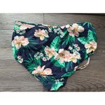 Kona Sol  Floral High Waist Bikini Bottoms Ruched Tie Sides Plus Size‎ 14W Photo 1