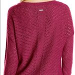 prAna  ellery magenta sweater knitted layered Photo 1