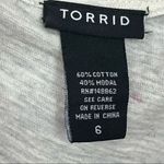 Torrid Lightweight Gray Cow Skull Floral Pocket Tee Plus Size 6 Photo 5