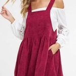 Listicle Red Swing Jumper Dress Photo 0