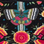 America & Beyond Midnight Butterflies Beaded Tote bag. Black Photo 1