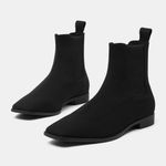 Vivaia Rachel Wool Knit Old Money Pull On Comfort Chelsea Boots Black 9.5 Photo 8