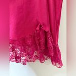 Vintage Featherbed Intimates Pink Slip Lace‎ Detail Nightgown Large Photo 2