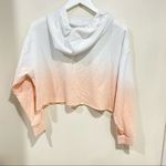 Forever 21  dip dyed hoodie Raw hem crop small long sleeve Distressed Photo 2