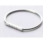 Boutique NEW Women's Dainty White Gold-Plated S925 LOVE‎ Bar Band Ring Size 5 Photo 14